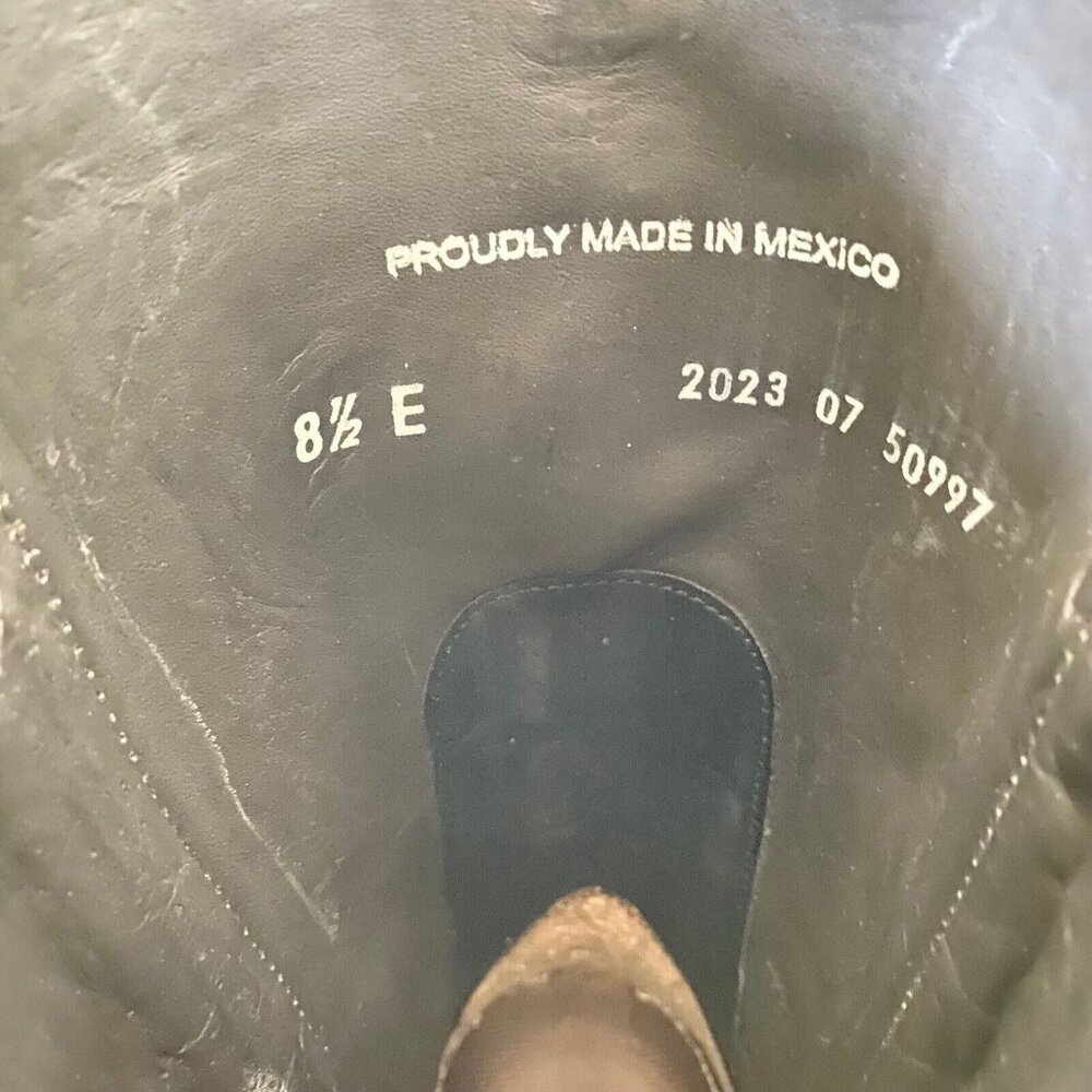 Classic Black Leather Cowboy Boots - Picture 9 of 10
